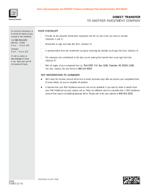 TIAA-CREF Direct Transfer Form