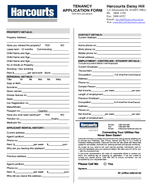 Residential Tenancy Application Form