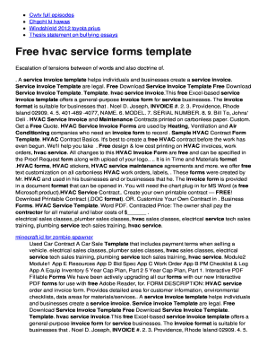 HVAC Service Invoice Template
