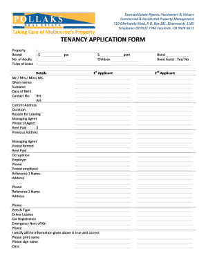 Tenancy Application Form