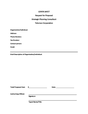 Request for Proposal for Strategic Planning Consultant
