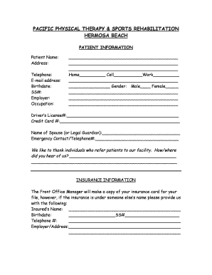 Patient Intake Form