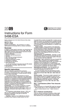 Instructions for Form 5498-ESA