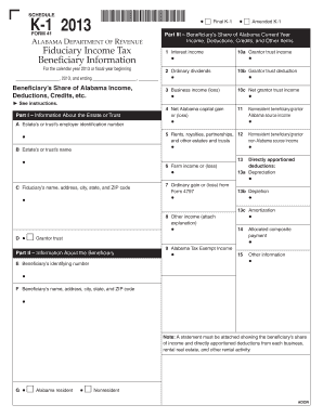Alabama Fiduciary Income Tax Form 41 Part III