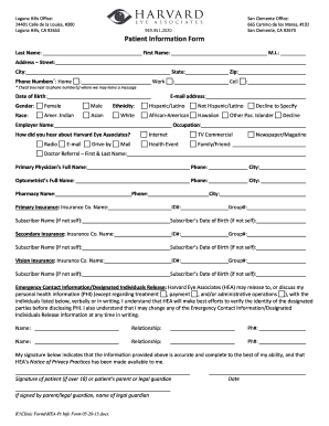 Patient Information Form