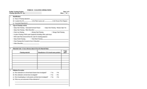 Form H - Cleaning Operations