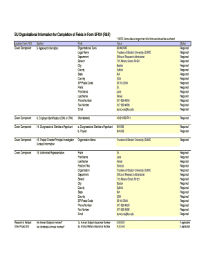 Form SF424 (R&R) Application