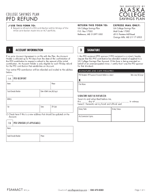 PFD Refund Request Form