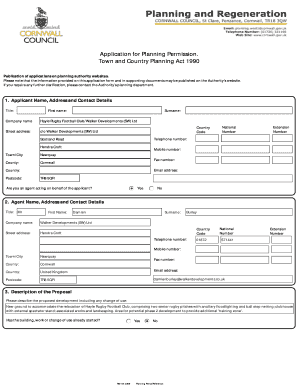 UK Planning Permission Application Form