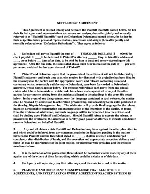 Settlement Agreement