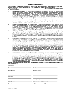 Lease Guaranty Agreement