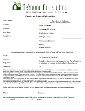 Consent for Release of Information