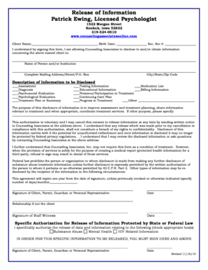 Release of Information Form