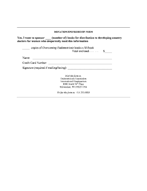 Donation Sponsorship Form