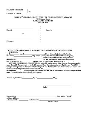 Missouri Eviction Notice
