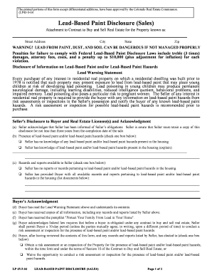 Lead-Based Paint Disclosure Form