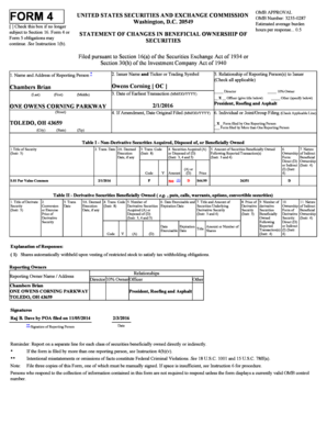 SEC Form 4 Statement of Changes in Beneficial Ownership