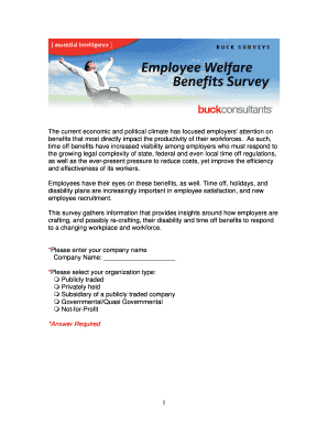 Employee Time Off and Disability Benefits Survey