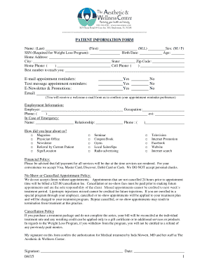 Patient Information Form