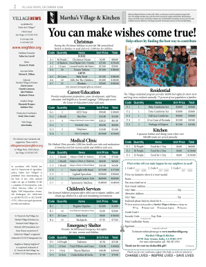 Martha’s Village & Kitchen Donation Form