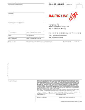 Bill of Lading