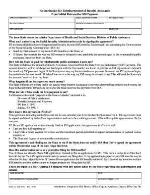 Interim Assistance Reimbursement Authorization
