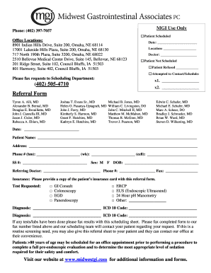 Referral Form for GI Consultation