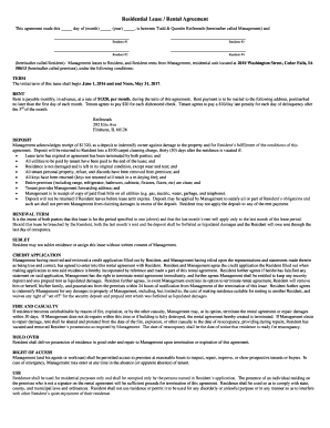 Residential Lease Agreement