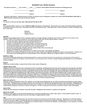 Residential Lease Agreement