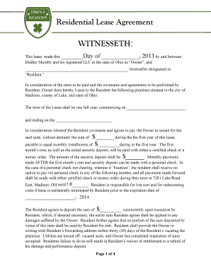 Residential Lease Agreement
