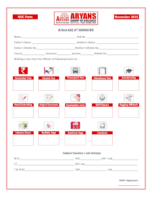 No Objection Certificate Form