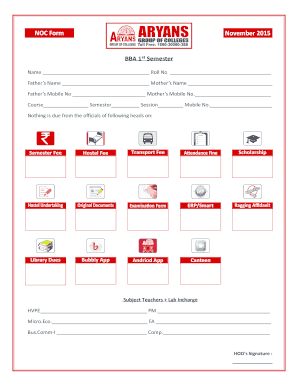 NOC Form