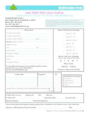 Child Registration Form