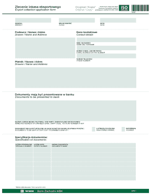 Export Collection Application Form