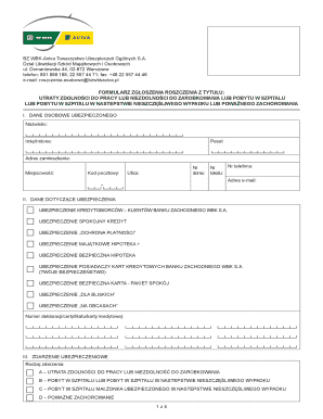 Polish Insurance Claim Form