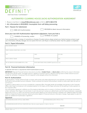ACH Authorization Agreement