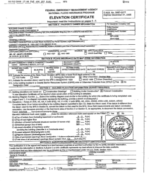 FEMA Elevation Certificate