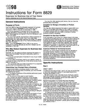 Form 8829 Instructions