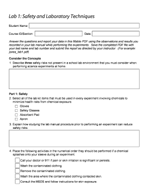 Customer satisfaction questionnaire pdf - Lab 1 Safety and Laboratory Techniques