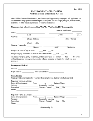 Employment Application