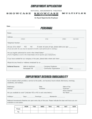 Employment Application Form