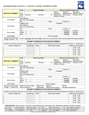 Formulario de contacto del distrito escolar de Anchorage K-12