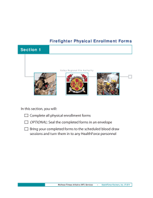Firefighter Physical Enrollment Forms