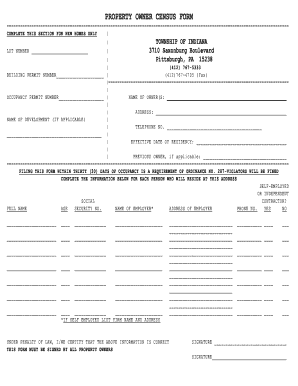 Property Owner Census Form