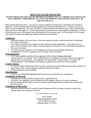 California Rental Application Form