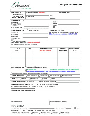 Analysis Request Form