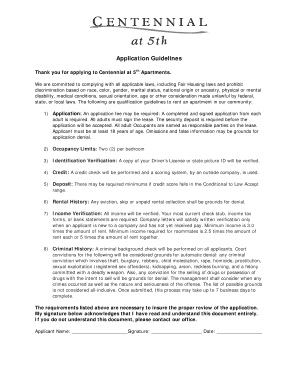 Apartment Rental Application