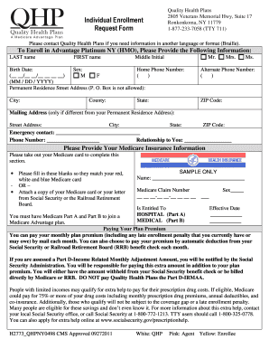Advantage Platinum NY HMO Enrollment Form