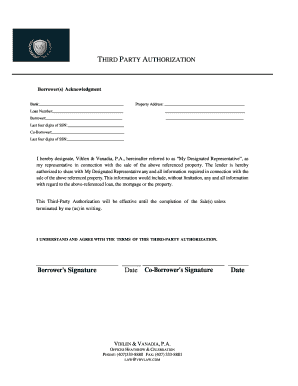 Third Party Authorization for Property Sale