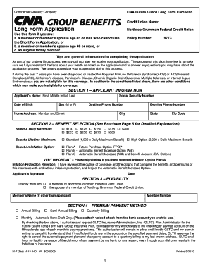 Northrop Grumman Long Term Care Application
